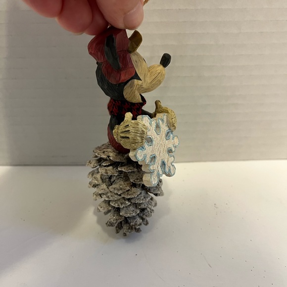 Mickey Mouse Super Rare Handmade Pinecone and Snowflake Ornament Disney - Picture 3 of 11